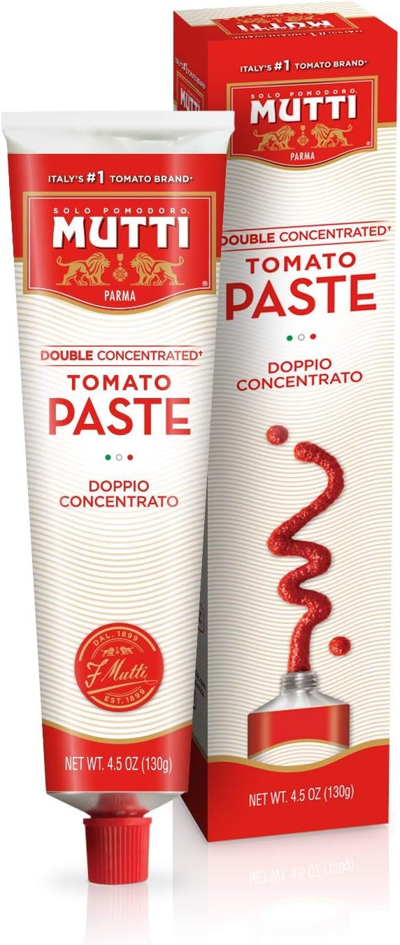Mutti Triple Concentrated Tomato Paste (Triplo Concentrato), 6.5 oz. Tube 2 Pack