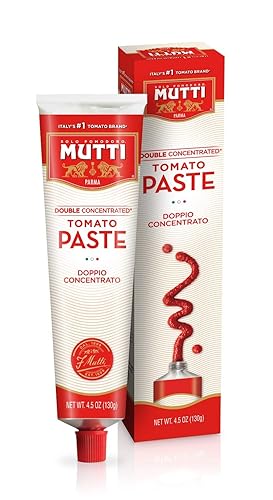 Mutti Value 6 Pack 45 oz de pasta de tomate concentrada doble - tubo Doppio Concentrato de la marca de tomate 1 de Italia Añade un rico sabor a las
