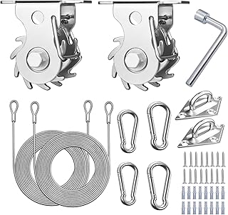 Shade Sail Hardware Kit with Ratchet Winch Wire Tensioner for Rectangle/...