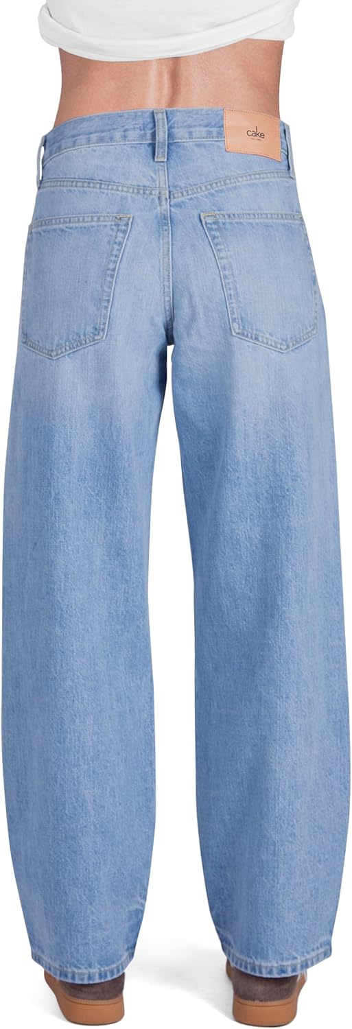 Women Wide Leg Baggy Jeans Casual Mid Waisted Denim Pants - Image 3