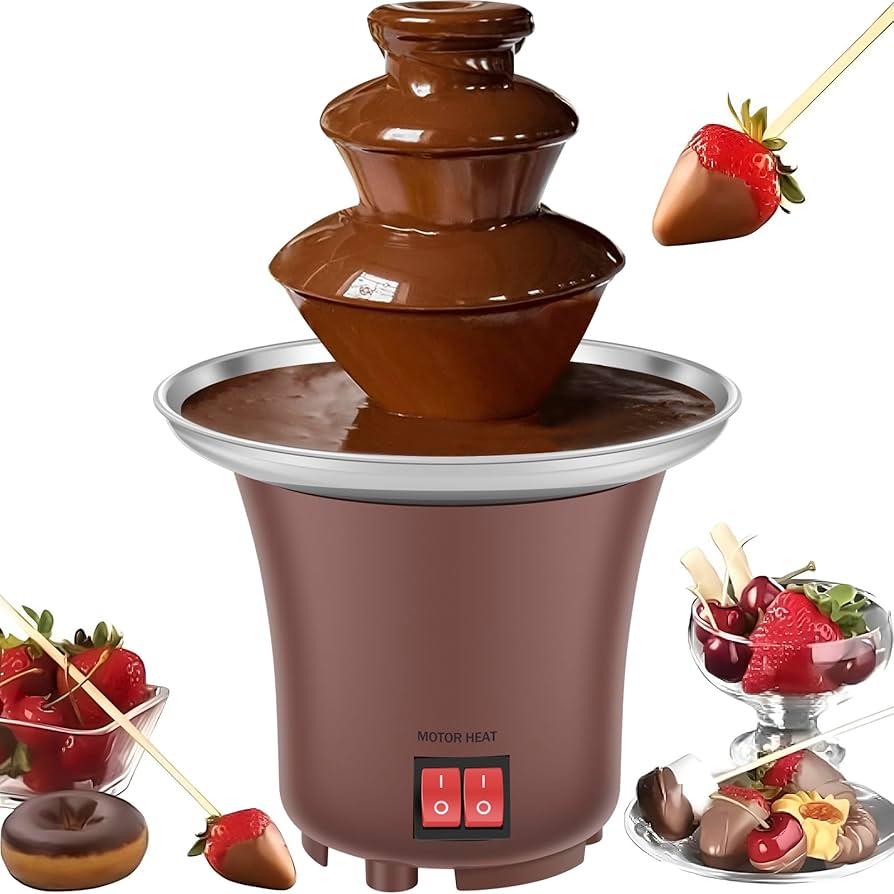 Amazon.com: GLMFAN Chocolate Fondue Fountain, 3 Tier 10oz