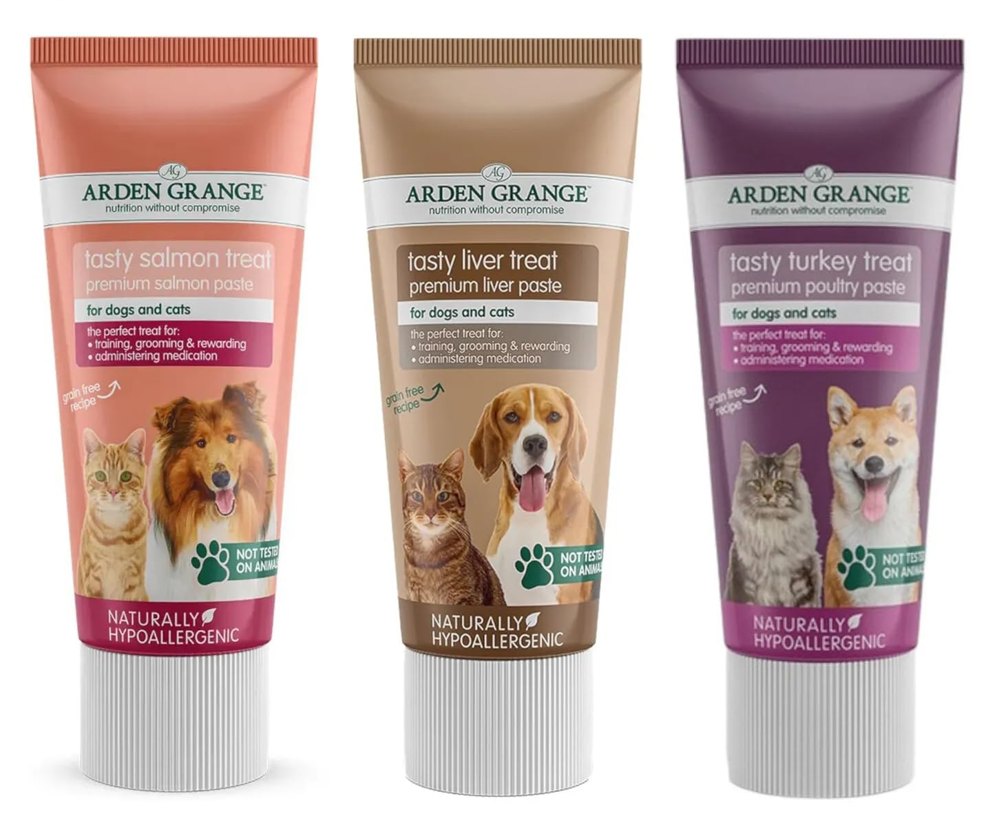 WUNDAPETS 3 PACK AG MIXED VARIETY PREMIUM PET DOG CAT TREAT PASTE 75G