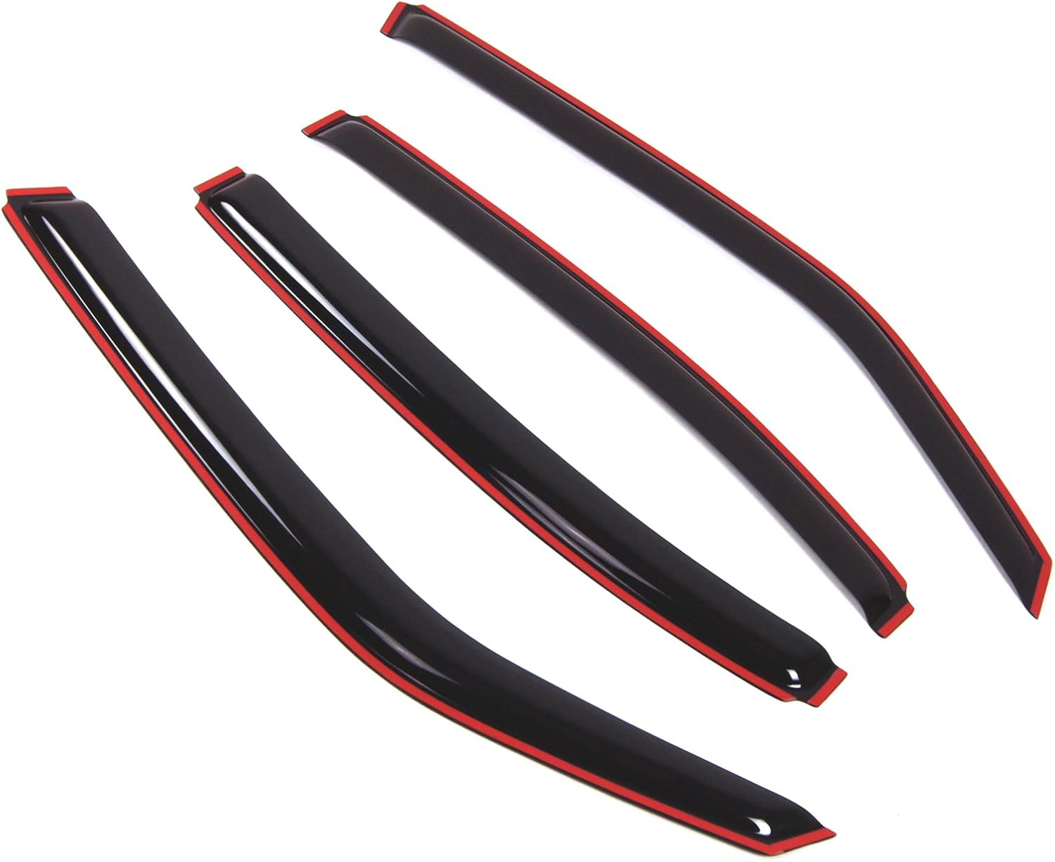 TuningPros in-Channel Window Vent Visors Rain Guards Compatible with Dodge Charger 2006-2010 | Side Window Wind Deflectors Rain Shields | Black Tinted, 4 Pcs Set, BGWV-109