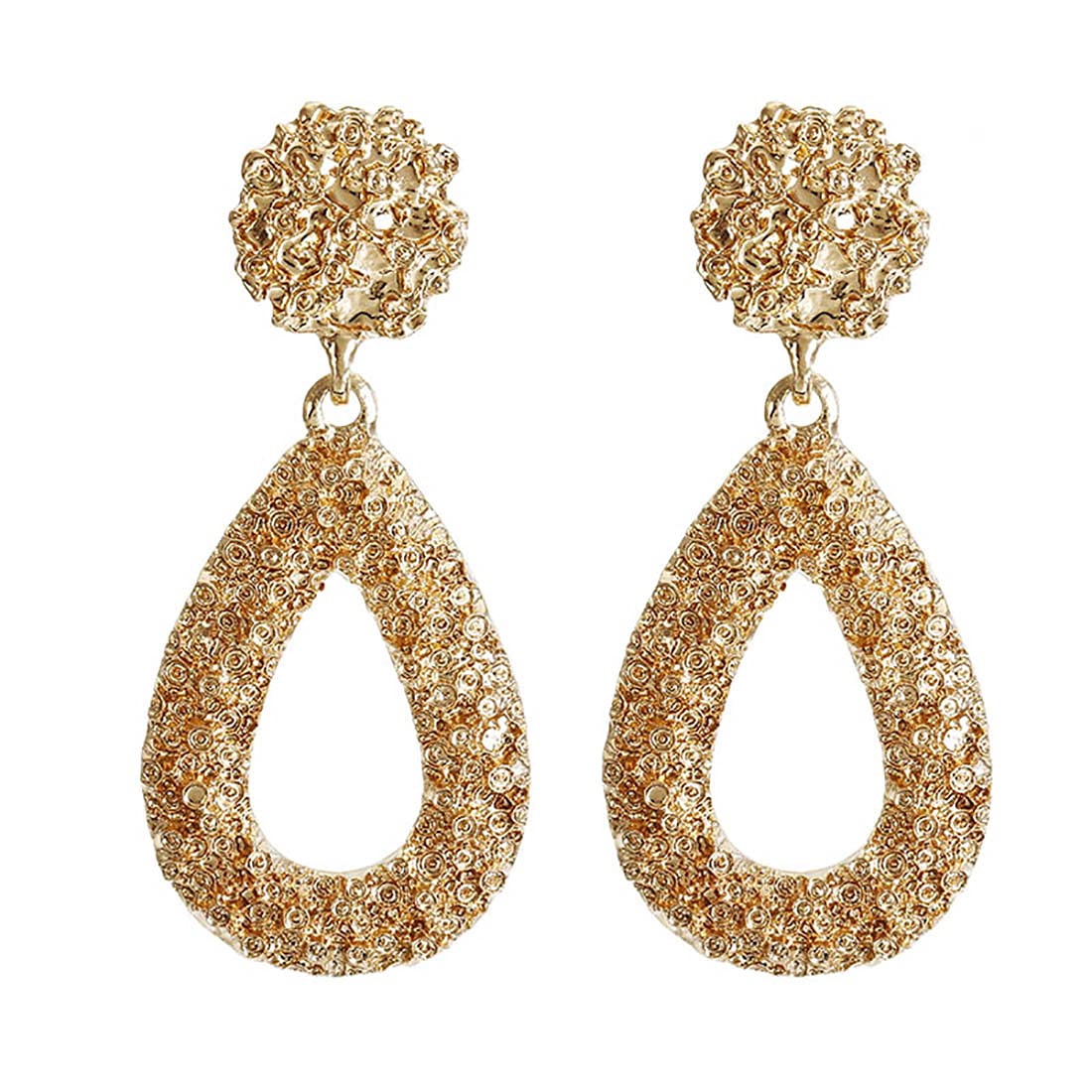 Jewels Galaxy Wonderful Handcrafted Plushy Copper Gold Plated Teardrop Earrings for Women (CT-ER-45079) (B091Q84GT9) Amazon Price History, Amazon Price Tracker