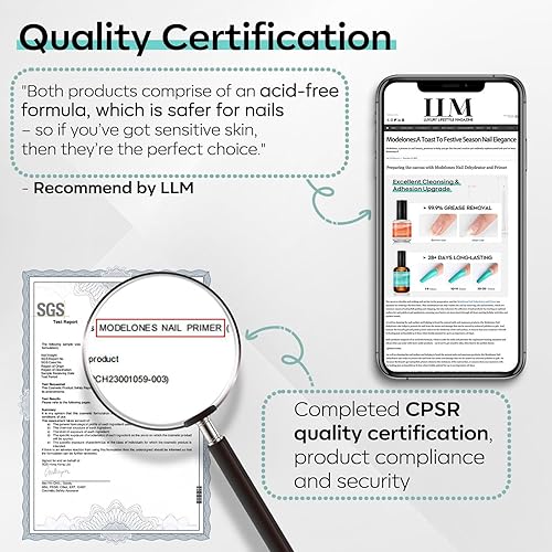 Miniatura 4 de modelones Deshidratador de uñas, 0.5 onzas líquidas, deshidratador de preparación de uñas sin ácido para uñas acrílicas y esmalte de uñas de gel