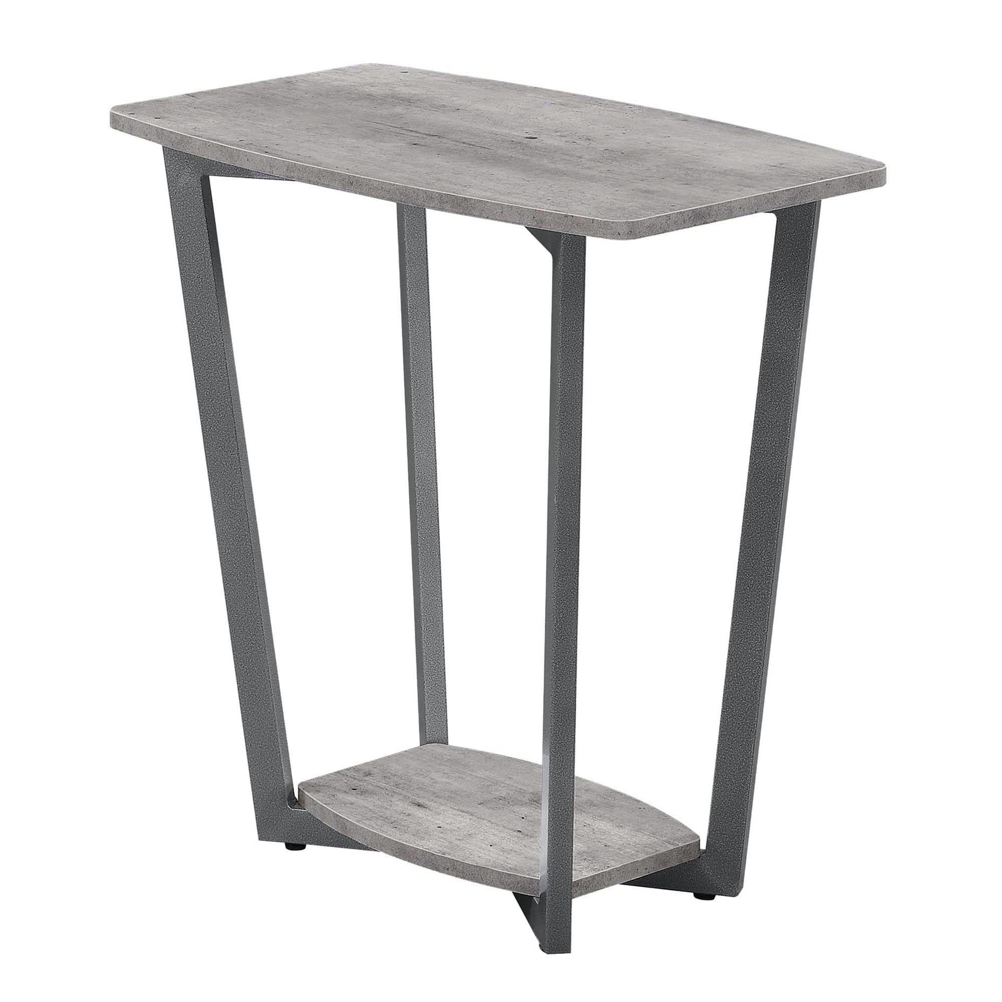 Graystone - Mesa auxiliar con estante, abedul sintético/gris pizarra