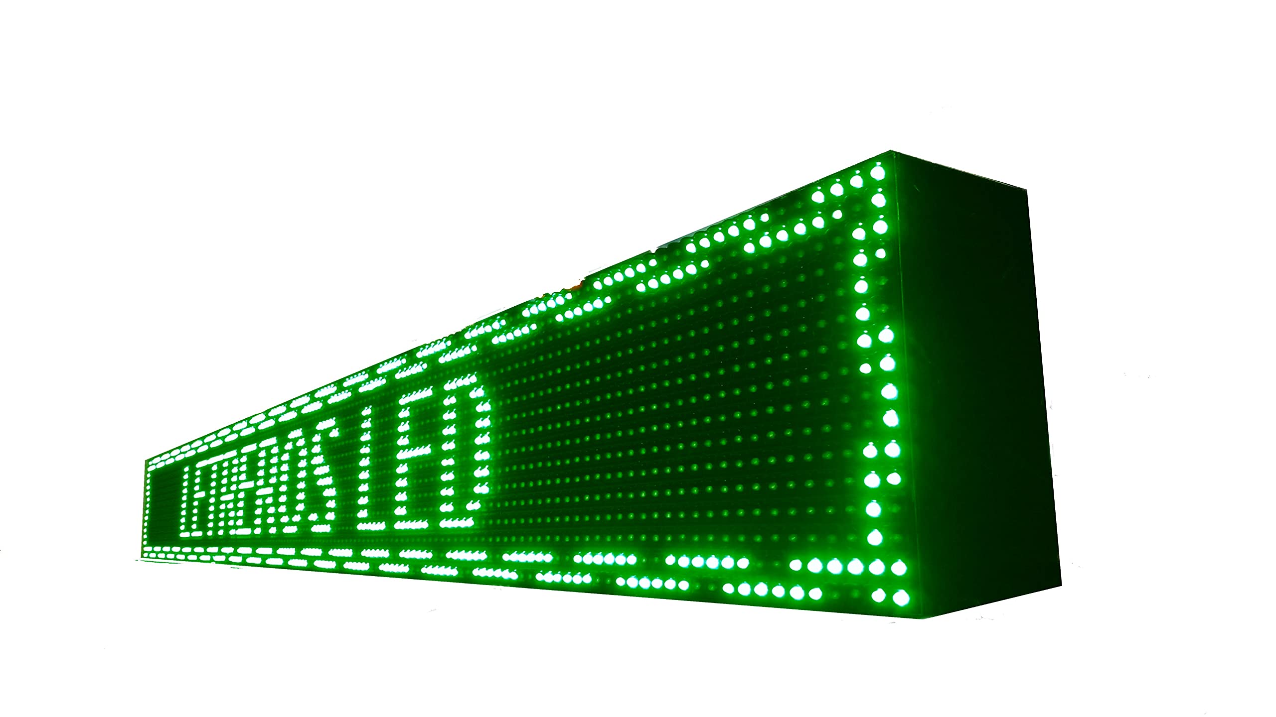 Letrero electronico LED programable para exterior - Pantalla publicitaria LED - Display programable 160 * 16 cm Verde