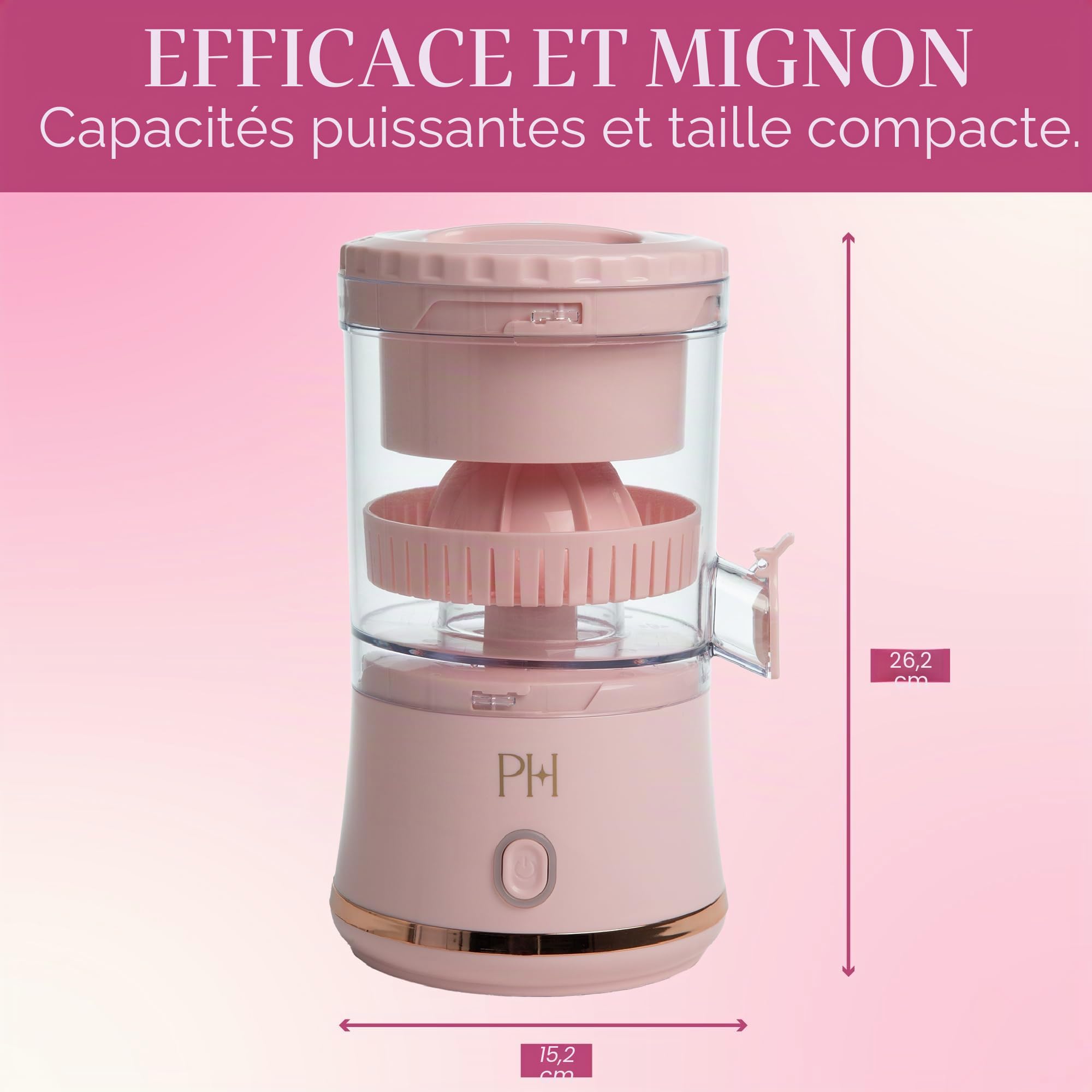 Paris Hilton PH12055 Presse-agrumes électrique, plastique, rose