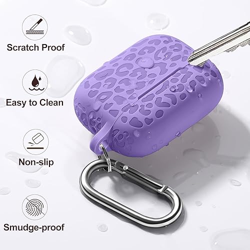 Vista 221 de Funda para Airpods de 2ª y 1ª, silicona suave, leopardo, compatible con Apple AirPods de 2ª/1ª generación de carga con llavero, a prueba de golpes