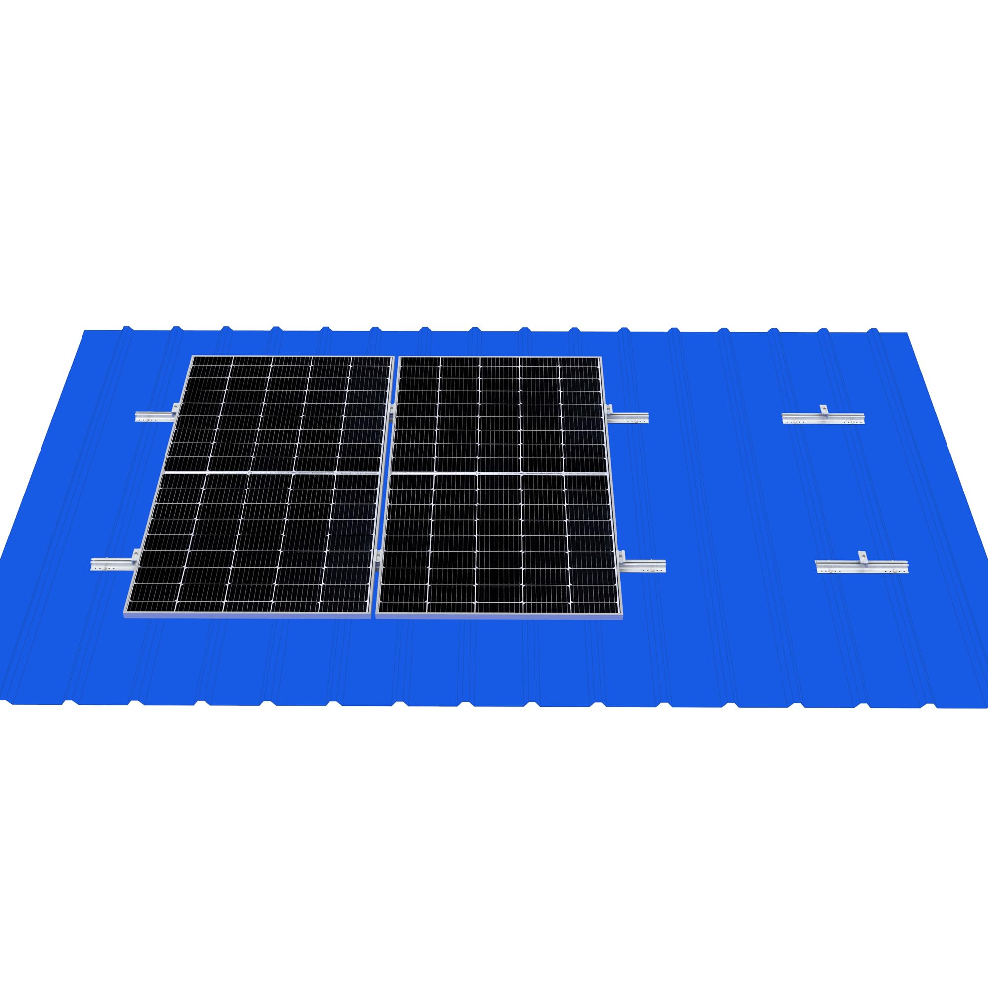 NuaSol Fotovoltaïsche montageset voor trapeziumvormig dak - bevestigingsverlenging houder - T-profiel 40 cm - zonnepaneel houder met centrale klem en schroeven voor zonnepanelen NuaSol Fotovoltaïsche montageset voor trapeziumvormig dak - bevestigingsverlenging houder - T-profiel 40 cm - zonnepaneel houder met centrale klem en schroeven voor zonnepanelen