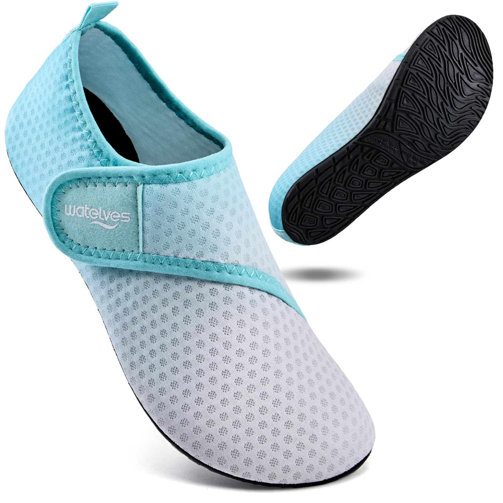 WateLves Badeschuhe Wasserschuhe Herren Damen Schwimmschuhe Strandschuhe Aquaschuhe Schnell Trocknend Breathable Surfschuhe Beach Pool Unisex