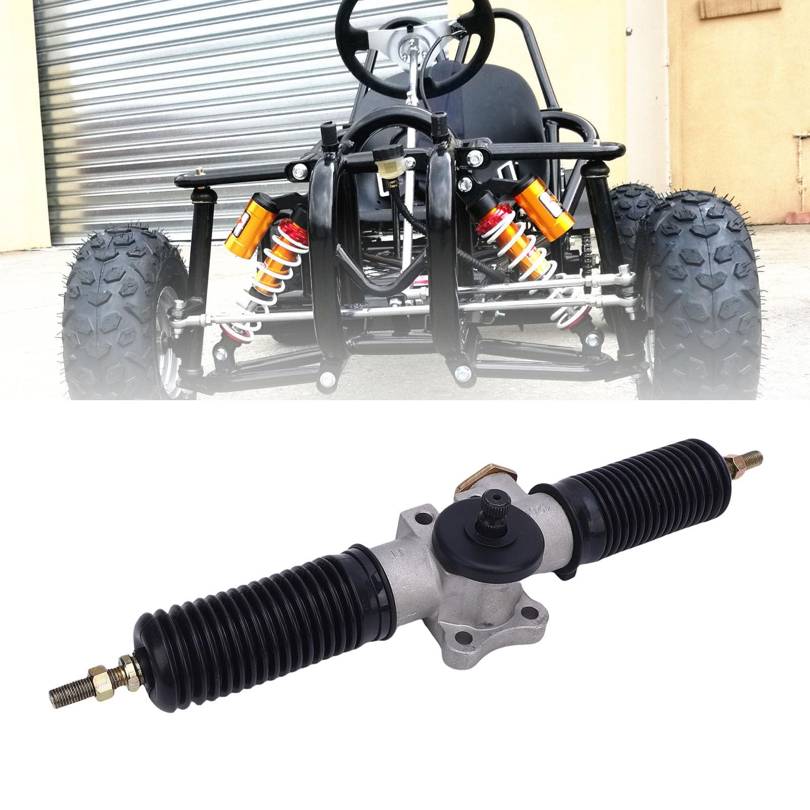 30T 420mm Servolenkung Gestell Ritzel mit Starker Stahl Legierung, Präzise Lenkung, Stabile Steuerung für Go Kart ATV UTV Traktor Mäher, Ideales Ersatz Projekt Teil
