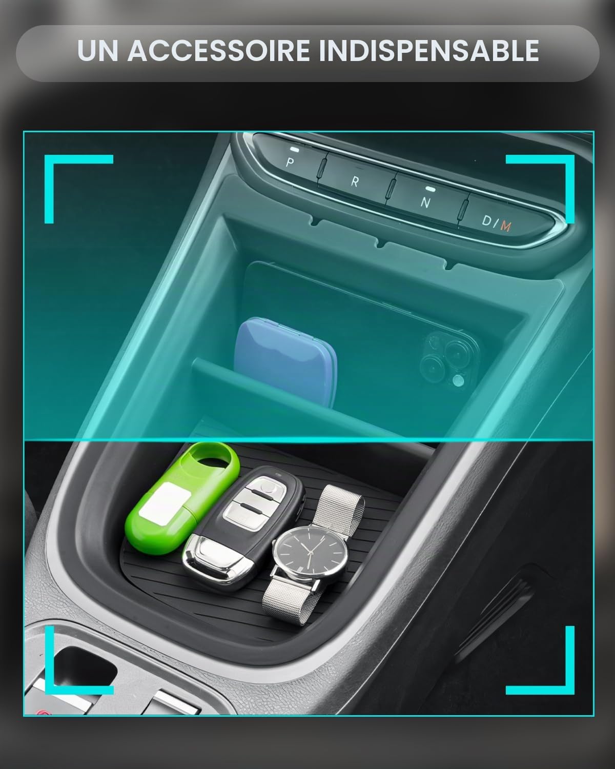 CDEFG Organiseur de console centrale compatible avec Jeep Avenger 2024, 2025, 2023, boîte à gants, boîte à gants, accessoires hybrides Avenger EV