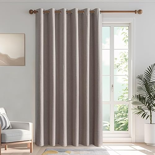 Miniatura 16 de Juego de 2 paneles de cortinas opacas de lino de 84 pulgadas de largo, cortinas 100% opacas para dormitorio, sala de estar, cortinas de 2-Total