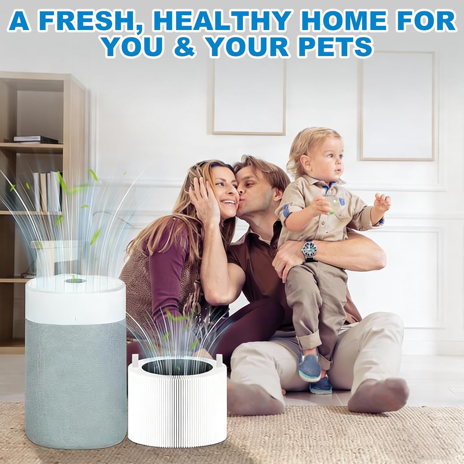 2-Pack Blue Pure 211i Max Replacement Filter Compatible with Blueair 211i Max Air Purifier, True HEPA & Activated Carbon Replacement Filter, Compared to part #F2MAX