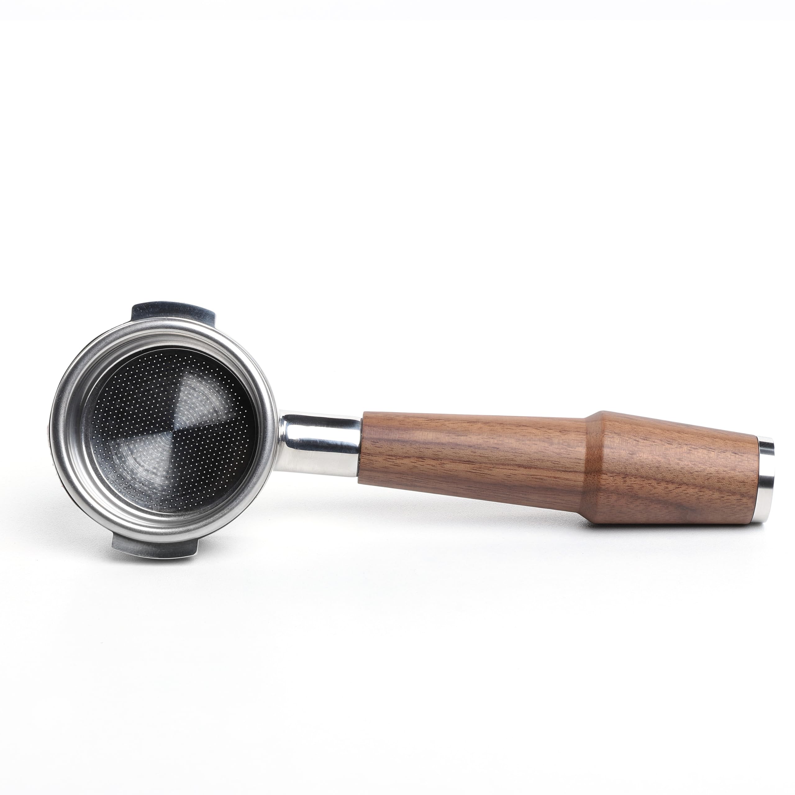 58mm Bottomless Portafilter for E61 Group Head | Professional Barista-Grade Naked Portafilter | Compatible with Rocket, Lelit, Ascaso, Profitec, ECM, Flair 58 & More (Walnut)