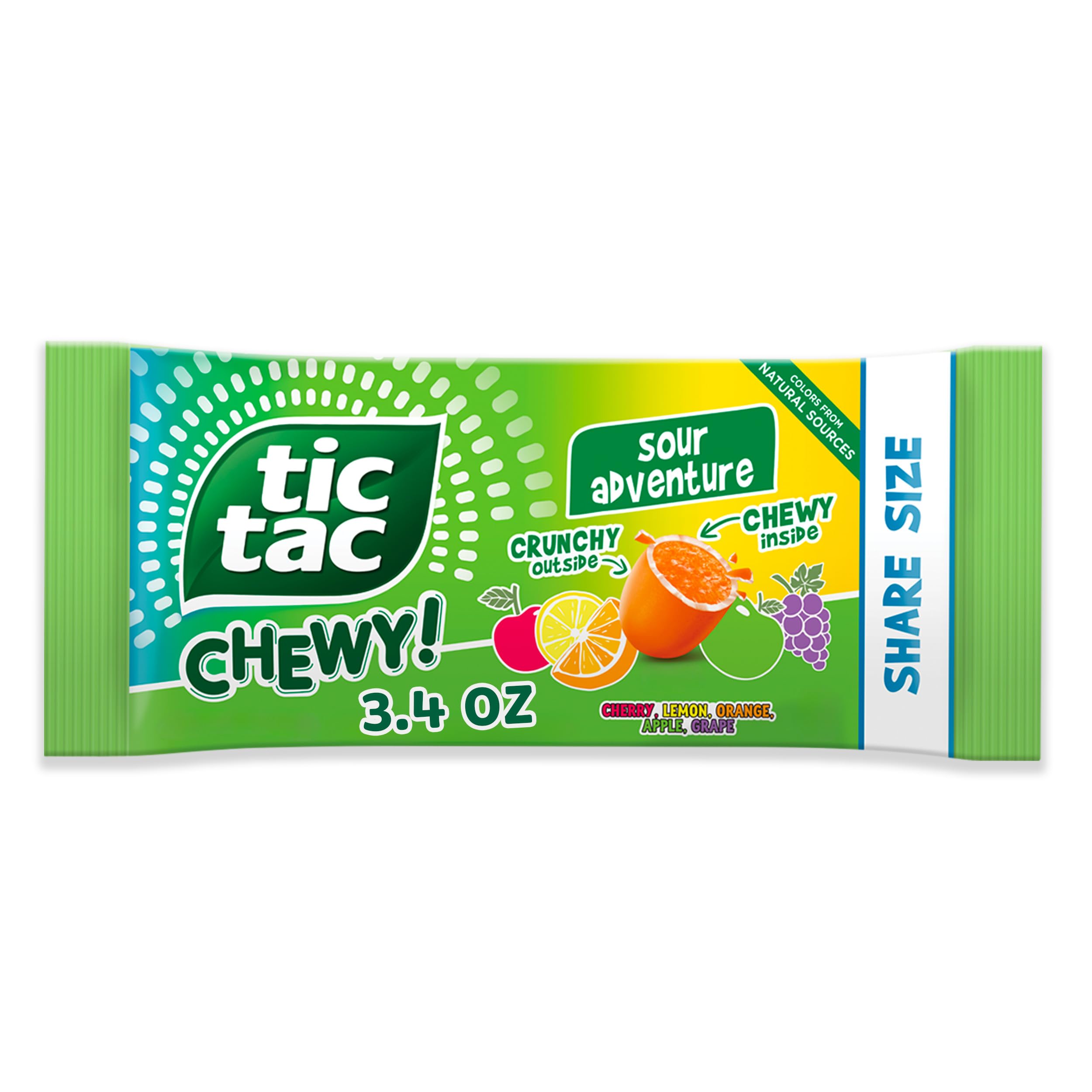 Tic Tac Chewy Sour Adventure Share Size, 3.42 Ounce (Pack of 1)