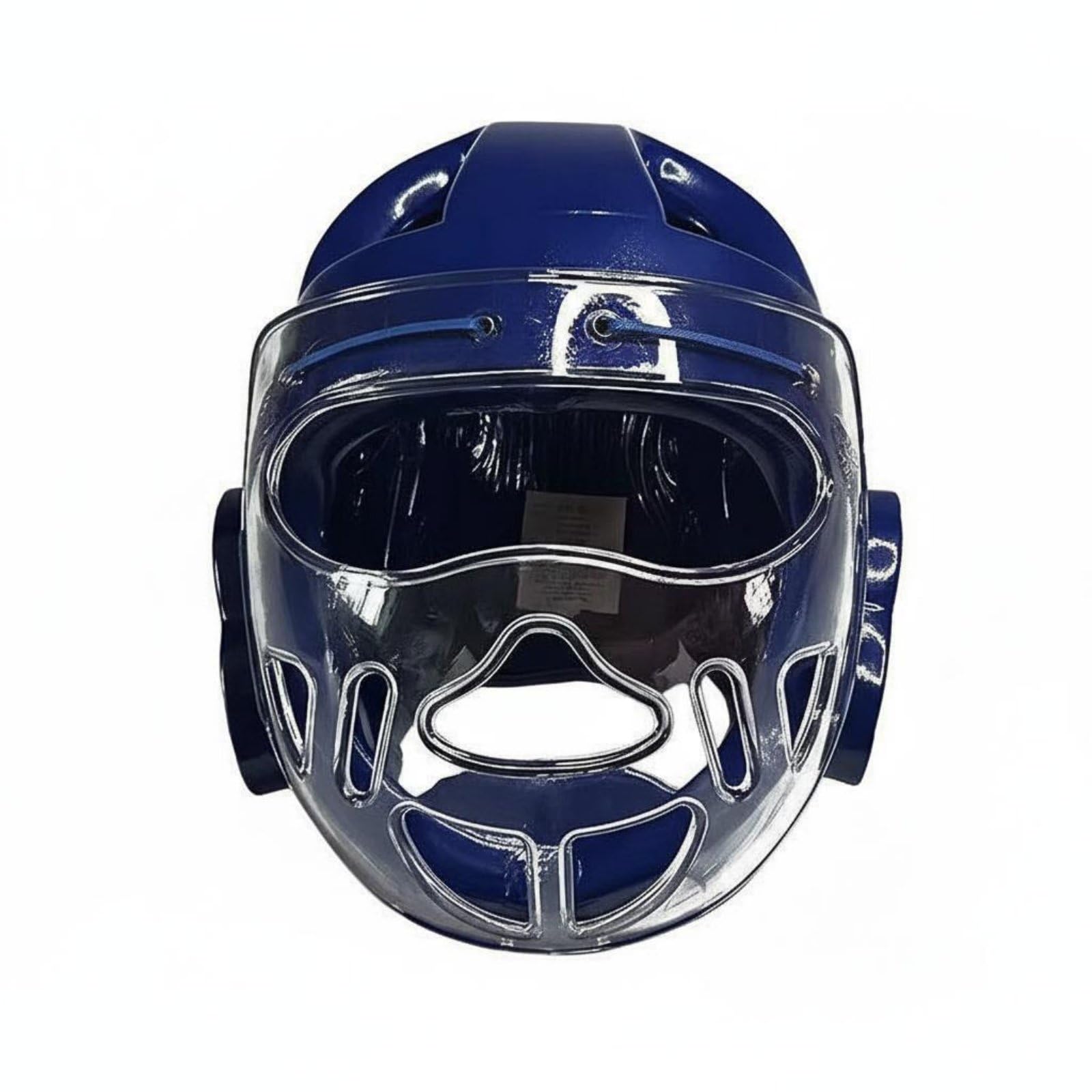 Casco Karate Visiera Mento Guancia Schiuma PU NBR Ventilato Chiusura Adatto Ad Allenamenti Bambini Adulti