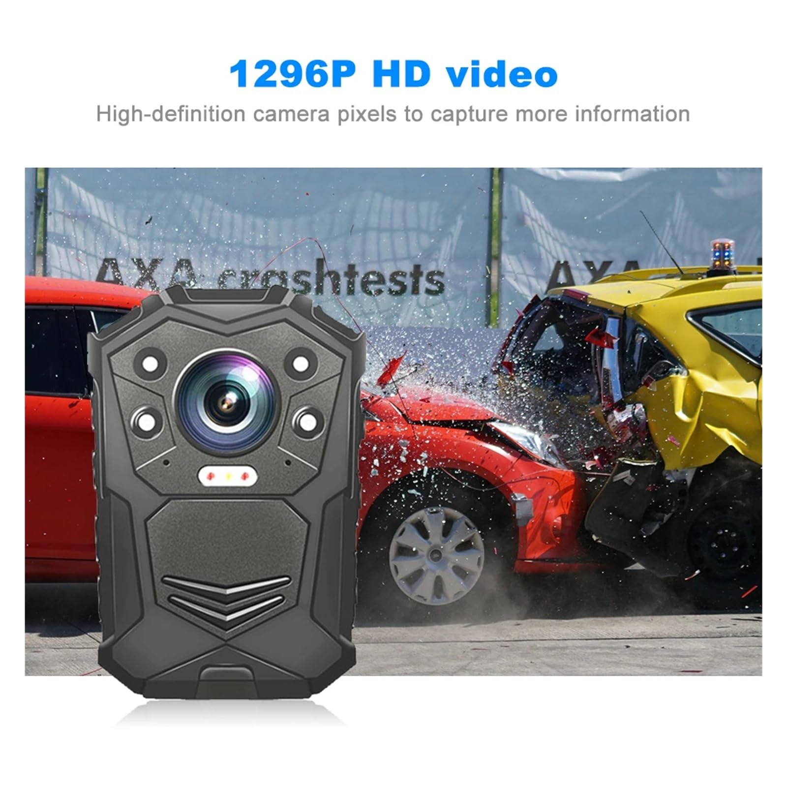 Camara Corporal, DSJ-Y1 GPS HD 1296P H22 Bodycam Equipo de policía Grabadora de Voz Digital Mini cámara Corporal Oculta inalámbrica(128GB)