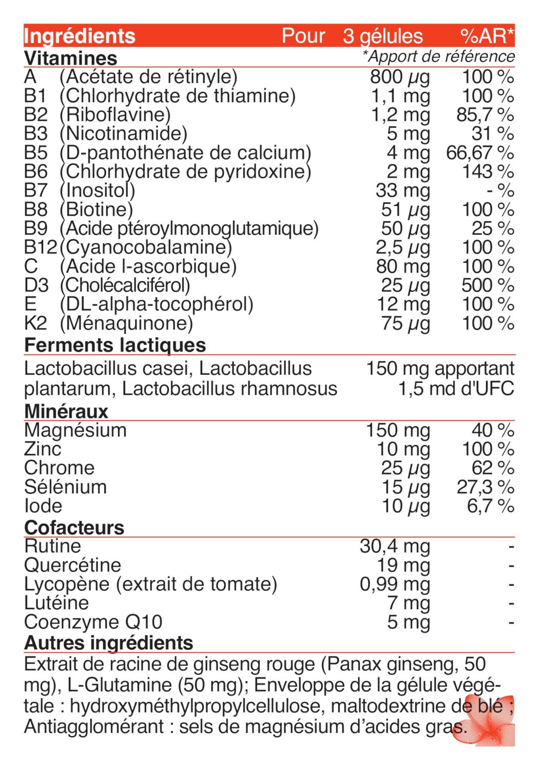 ULTRA Multivitamines | 29 Nutriments Bio-Actifs | Complexe B - B1, B2, B3, B5, B6, B7, B8 (Biotine), B9 (Acide Folique), B12 | Vitamines C & D | Vitalité & Immunité | 90 Gélules | Fabriqué en France