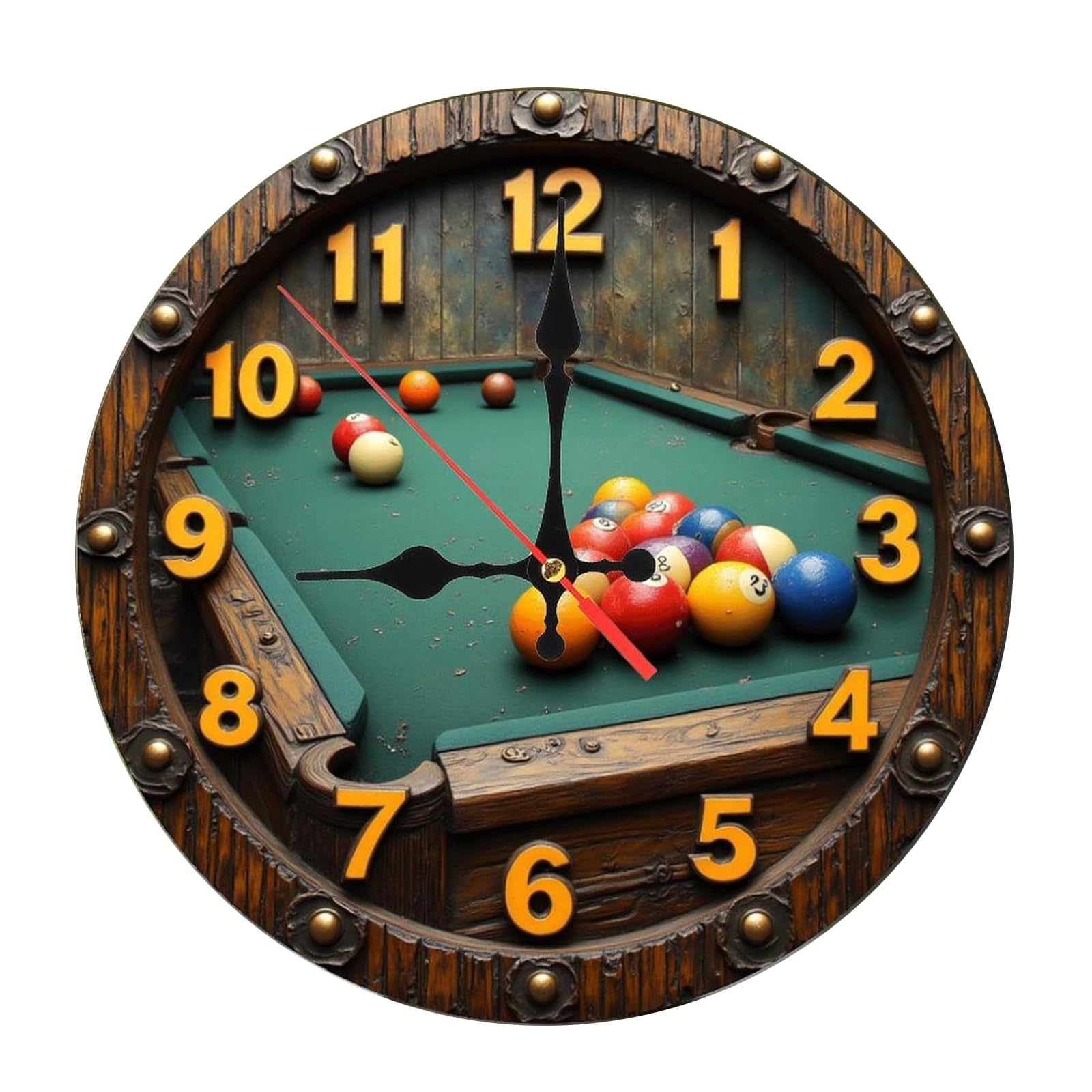 Shurhome Artistic Quiet Movement Wall Clock Acrylic Modern Vibrantly Print Analog for Stylish Living Room Bedroom Decors Noiseless Living Room