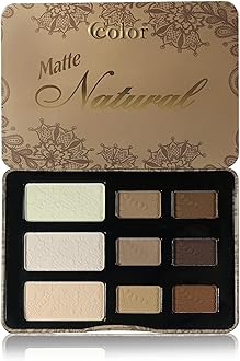Ccolor Matte Natural 9 Color Eyeshadow Palette - Highly Pigmented - Compact Palette All Matte Neutral Colors Smokey Eye - Makeup Palette