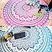 Produktbild Folkulture Satz von 2 Ombre Mandala Runde Tapisserie Hippie indische Roundie Picknick Spread Boho Zigeuner Baumwolle Tischdecke Strandtuch Meditation Yoga-Matte - 72x70 Zoll Durchmesser Blau und Rosa