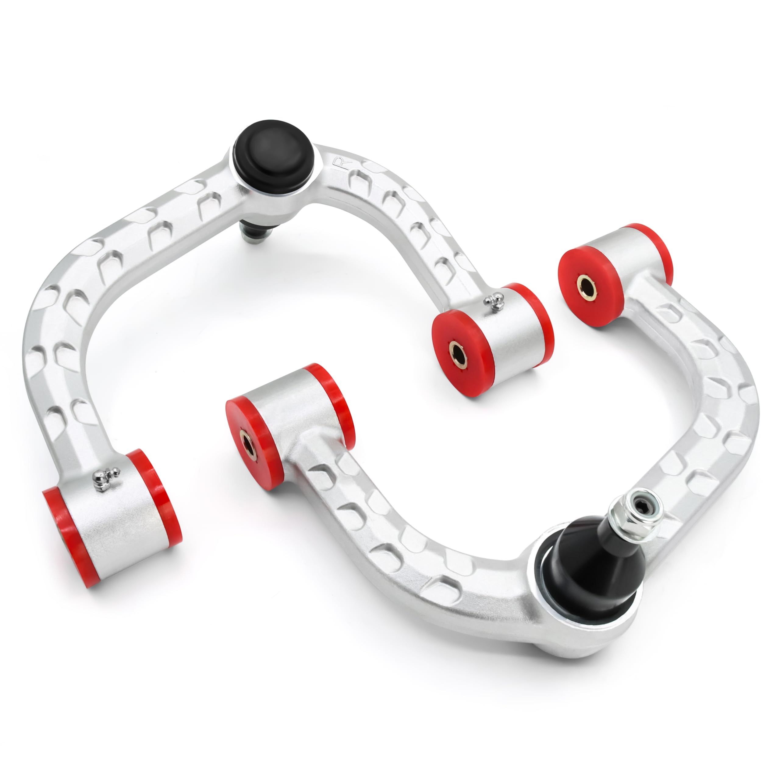 F-150 Front Upper Control Arm for 2004-2020 F150,2-4" Adjustable Front Aluminum Control Arm,Silver Front Suspension A-arms(2ps)