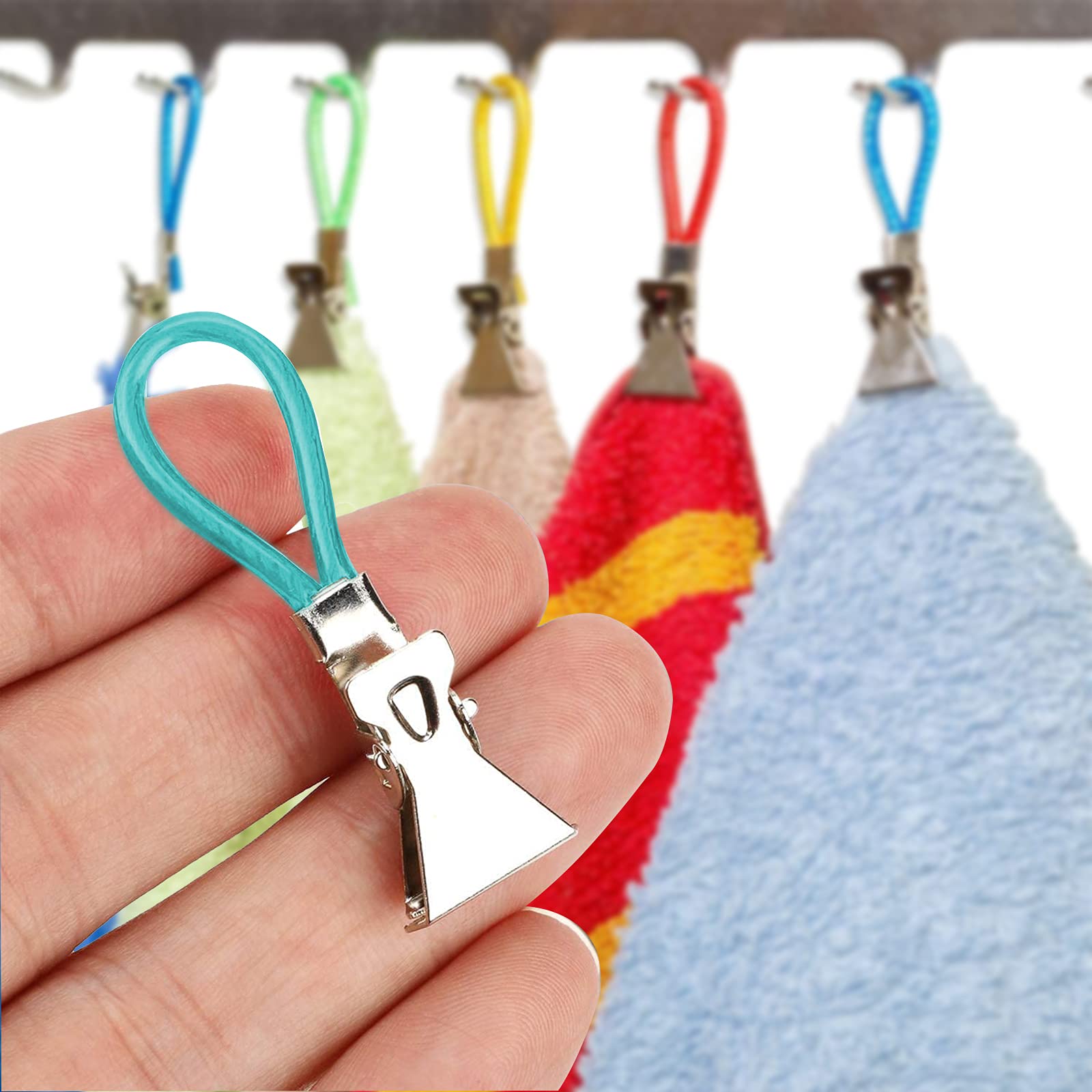 LWMLWM 15 Handtuchclips Set - Bunte Haken Für Küche & Bad