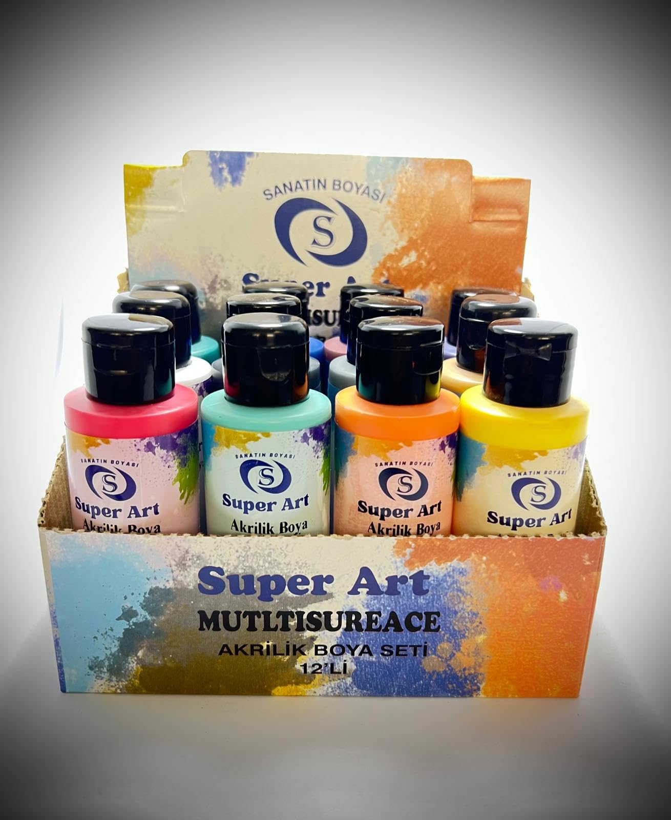 SuperArt Akrilik Boya Seti 12'li 12x100 mL