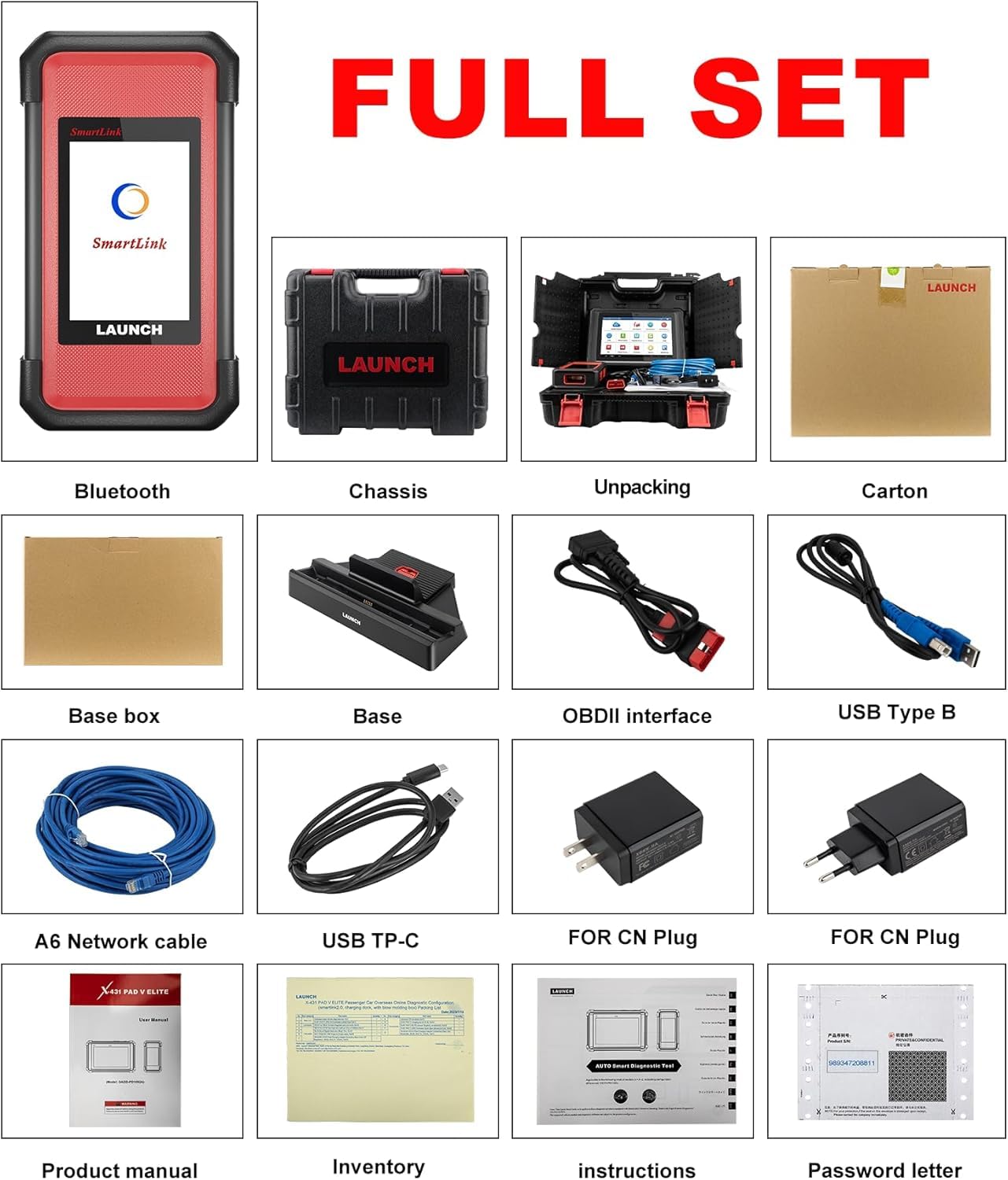 LAUNCH X431 PAD V Poziom OE pełny system obd2 urządzenie diagnostyczne samochód, 50+ usługa resetowania, kodowanie online ECU + kontrola dwukierunkowa, J2534 / RP1210 / CAN FD, programowanie