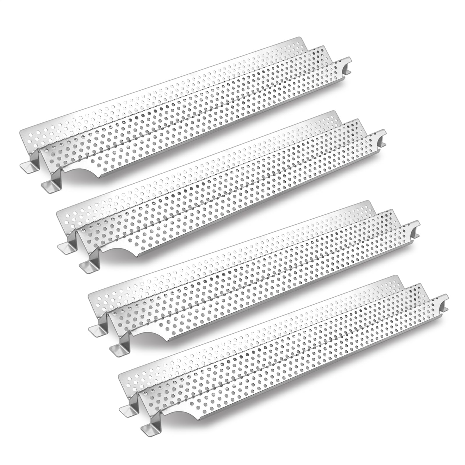 Grill Heat Plates Replacement for Viking VGBQ 30 in T Series, VGBQ 41 in T Series, VGBQ 53 in T Series, VGBQ30, VGBQ41, VGBQ53 Gas Models, Stainless Steel, 23 1/8" x 5 3/4", 4 Pack