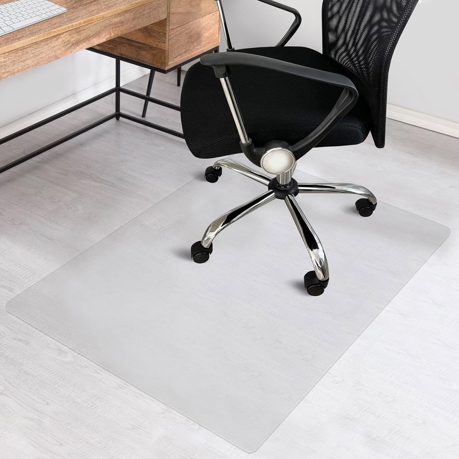 Office Chair Mat for Hard Wood Floor Sturdy Plastic Protector Floor Mat for Office Chair 36x48 48x60 Rectangle
