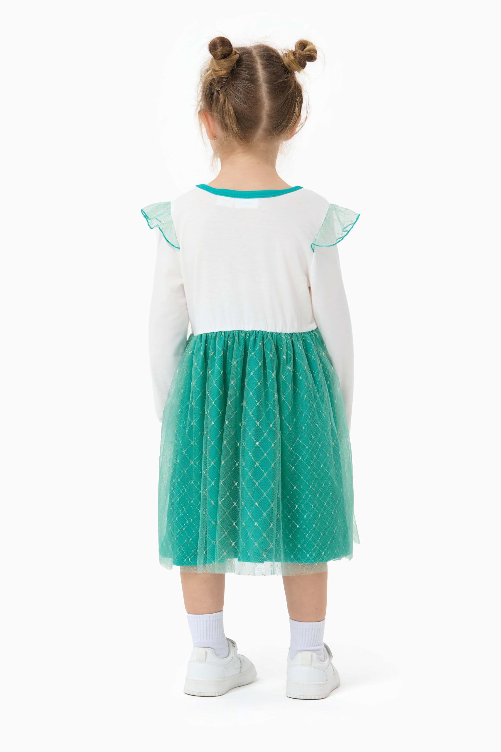 Disney Frozen ELSA Princess Cinderella Ariel Jasmine Rapunzel Baby Kleinkind Kleid Rüschen Langarm Mesh Overlay Tüll Kleid