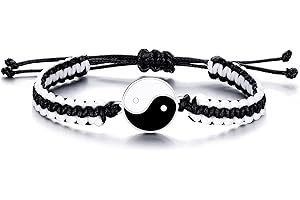 Yin Yang Bracelets for Couples Adjustable Handmade Bracelet