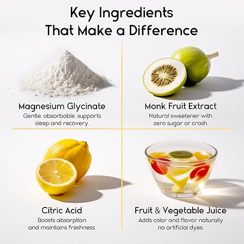 Miniatura 6 de Gomitas de glicinato de magnesio 400 mg  Gomitas para dormir para niños y adultos  Glicinato de magnesio masticable de alta absorción para