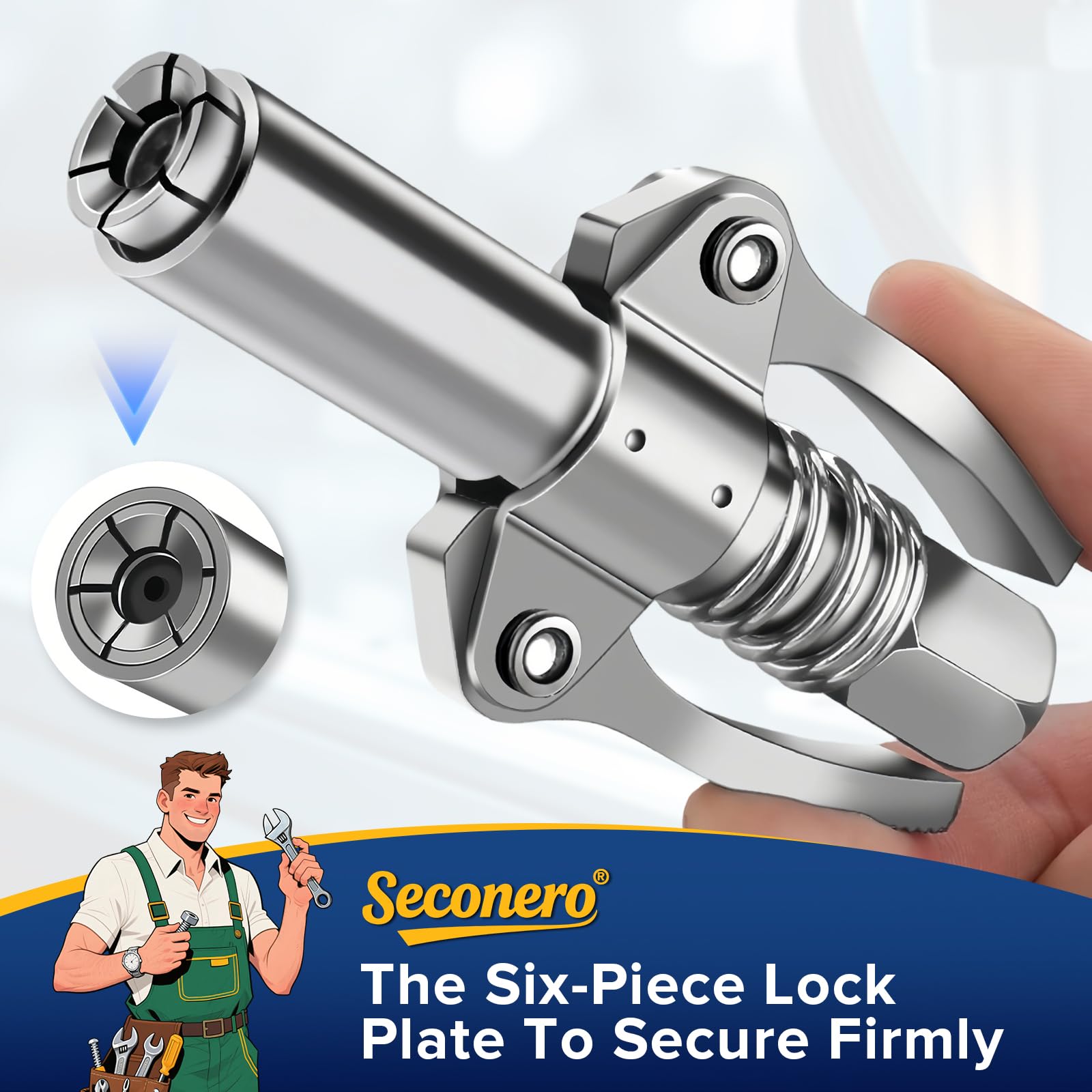 Seconero 272 Pièces Assortiment de Graisseur M6 M8 M10 avec Couvercle, Droit Graisse Raccord 45° 90° 180°, Raccord de Pistolet à Graisse Coupleur avec Tuyau de 30cm, Mamelon de Graisse Hydraulique - 4