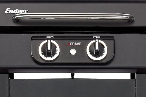 Enders® Barbecue électrique eCRAVE 2, avec grille en fonte, chariot de barbecue avec beaucoup d'espace de rangement, système de nettoyage Simple Clean ™, 2 éléments chauffants puissants, hotte de - 6
