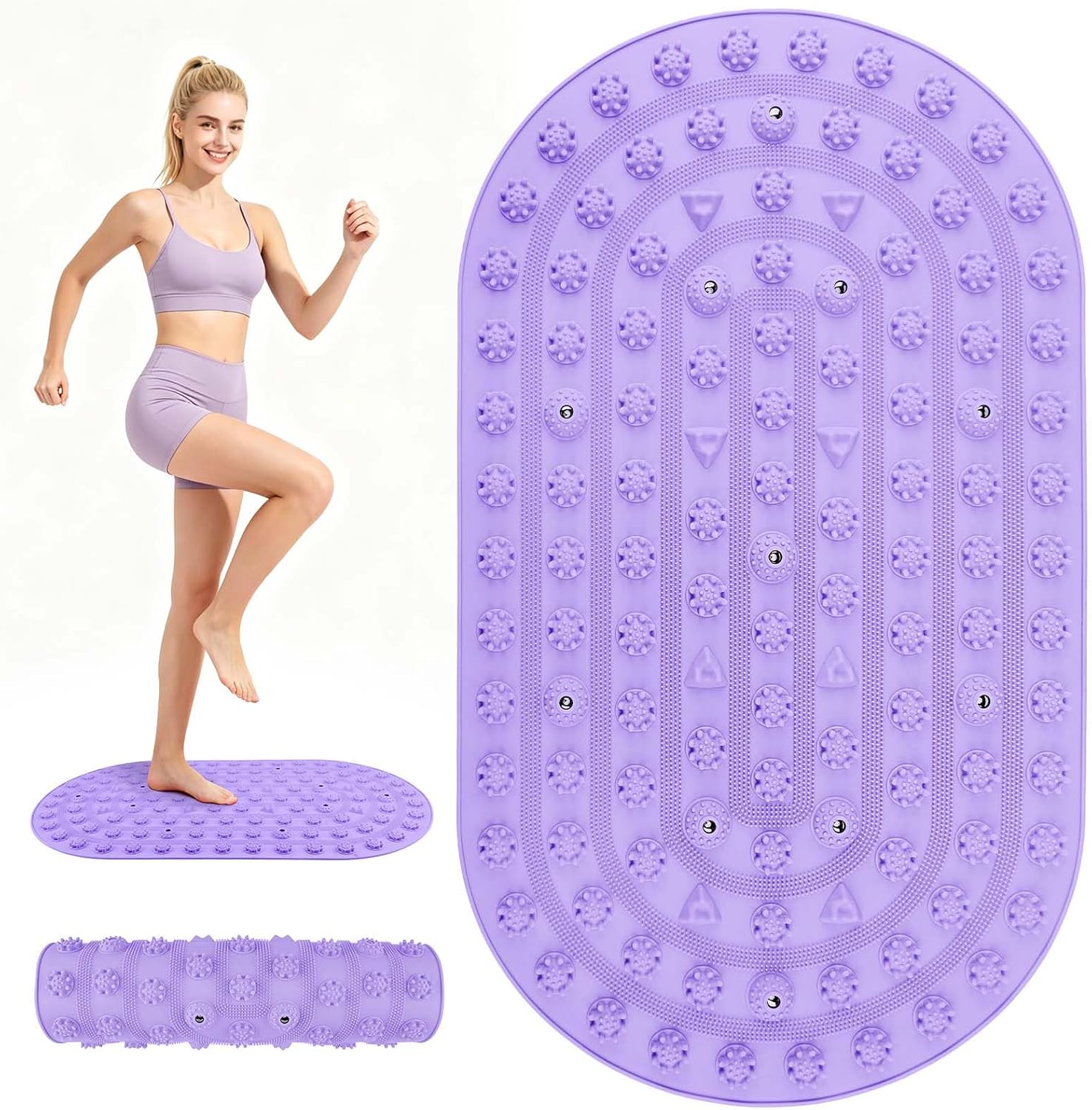 Silicone Acupressure Reflexology Foot Massage Mat for Tired Feet