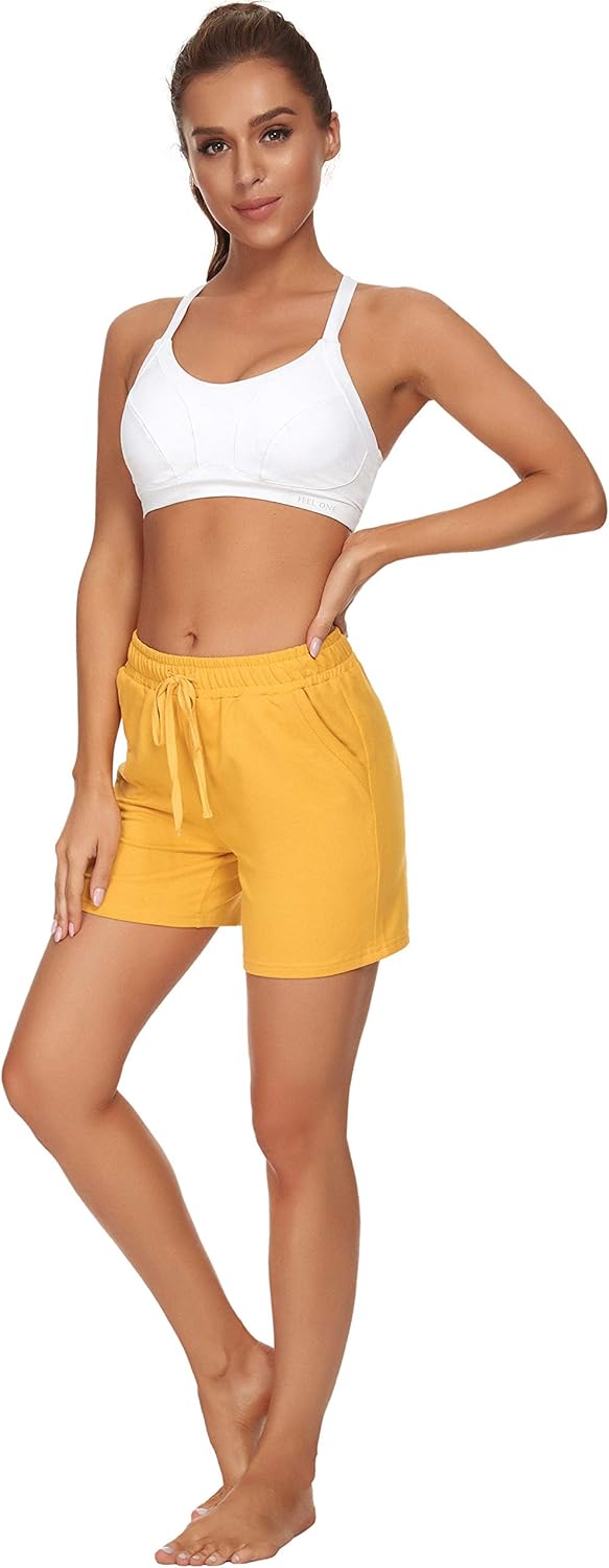 Tandisk Women's 5" Casual Jersey Cotton Shorts Lounge Yoga Pajama Walking Shorts with Pockets Activewear - Image 4