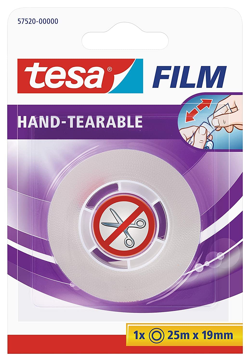 Tesa Pellicola ritagliabile a mano, 25 m x 19 mm, 10 rotoli