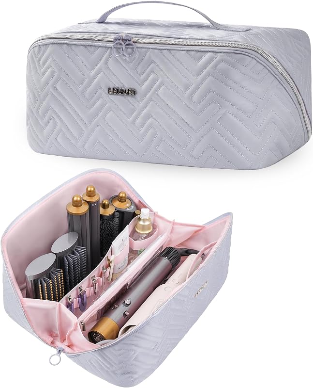 Leudes Estojo de Viagem para Ferramentas de Cabelo Shark Flexstyle e Dyson Airwrap, Cinza-claro, 1 unidade