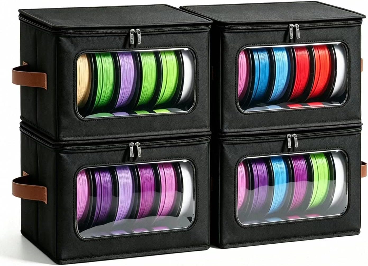 Filament Storage Box Waterproof Dry Box with Desiccants (Black, 6 Pack) thumbnail