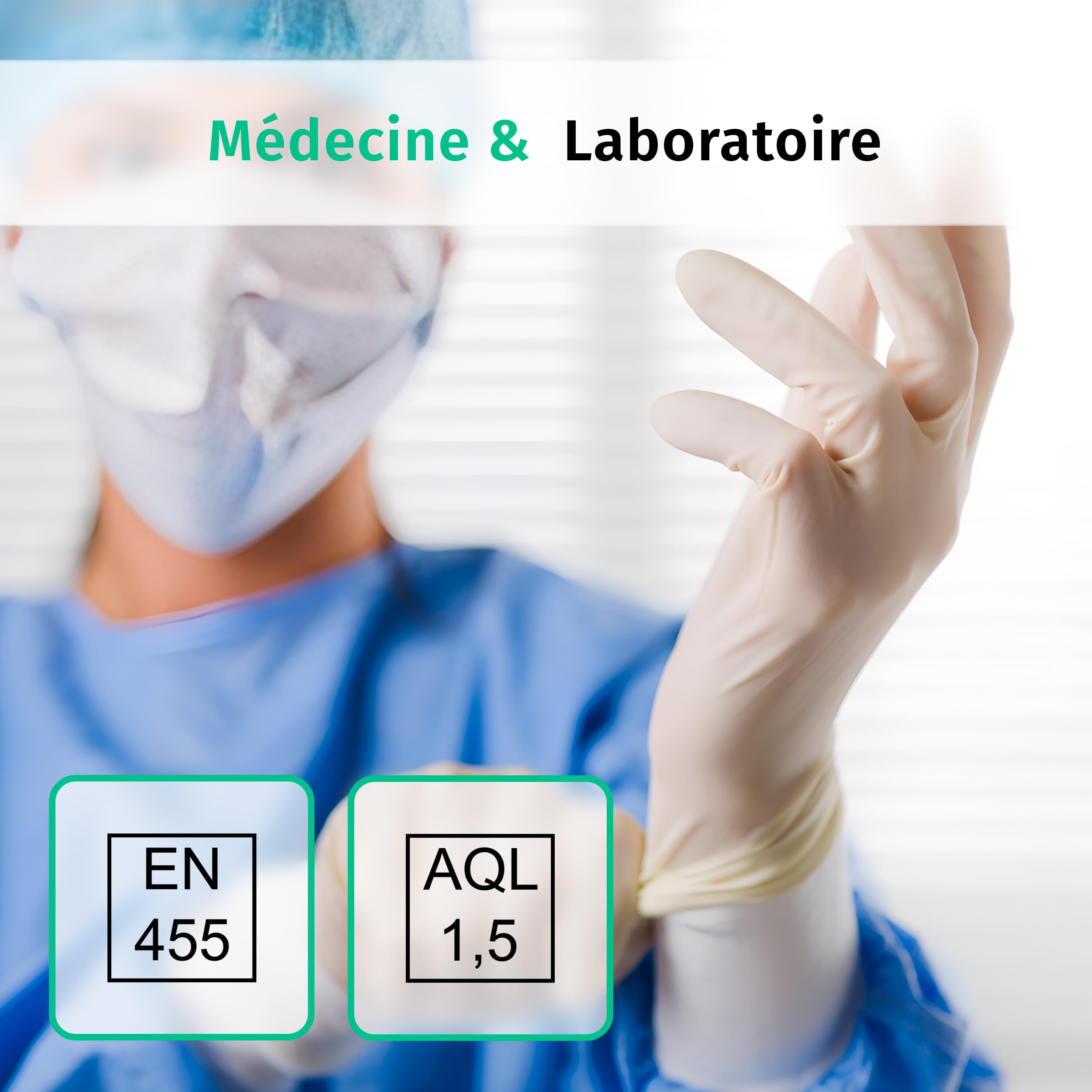Guants en latex, 1000 pièces 10 boites (S, Blancs), Gants d'examen jetables, sans poudre, médicaux, articles sanitaires pour le nettoyage des cuisines, la préparation des aliments, à usage unique, non