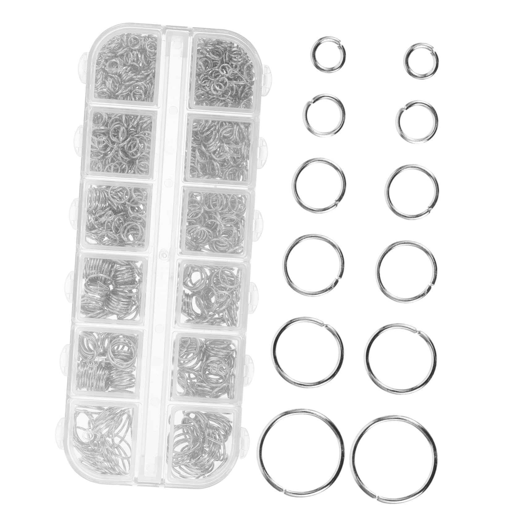 NUOBESTY 6000piezas Anillos De Salto Abiertos De Metal Para Joyería Diy Conectores Para Pulseras y Collares Accesorios De Manualidades Para Creaciones Personalizadas
