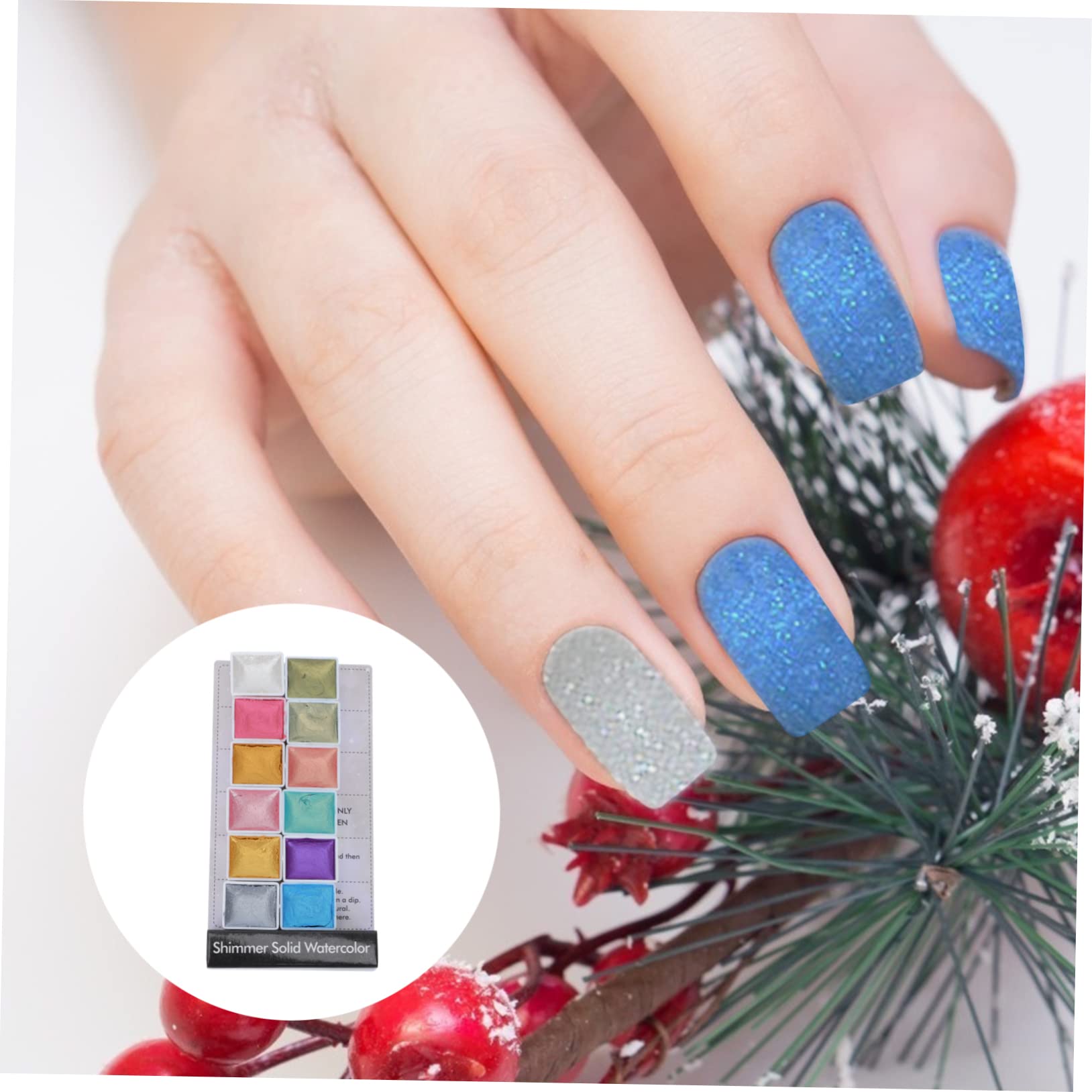 Didiseaon 2 Scatole Di Pigmenti Perlescenti Solidi Decorazioni Di Halloween Decorazioni Natalizie Decorazioni Per Nail Art Pigmenti In Polvere Glitter Nail Art Nail Acquerello Vernice