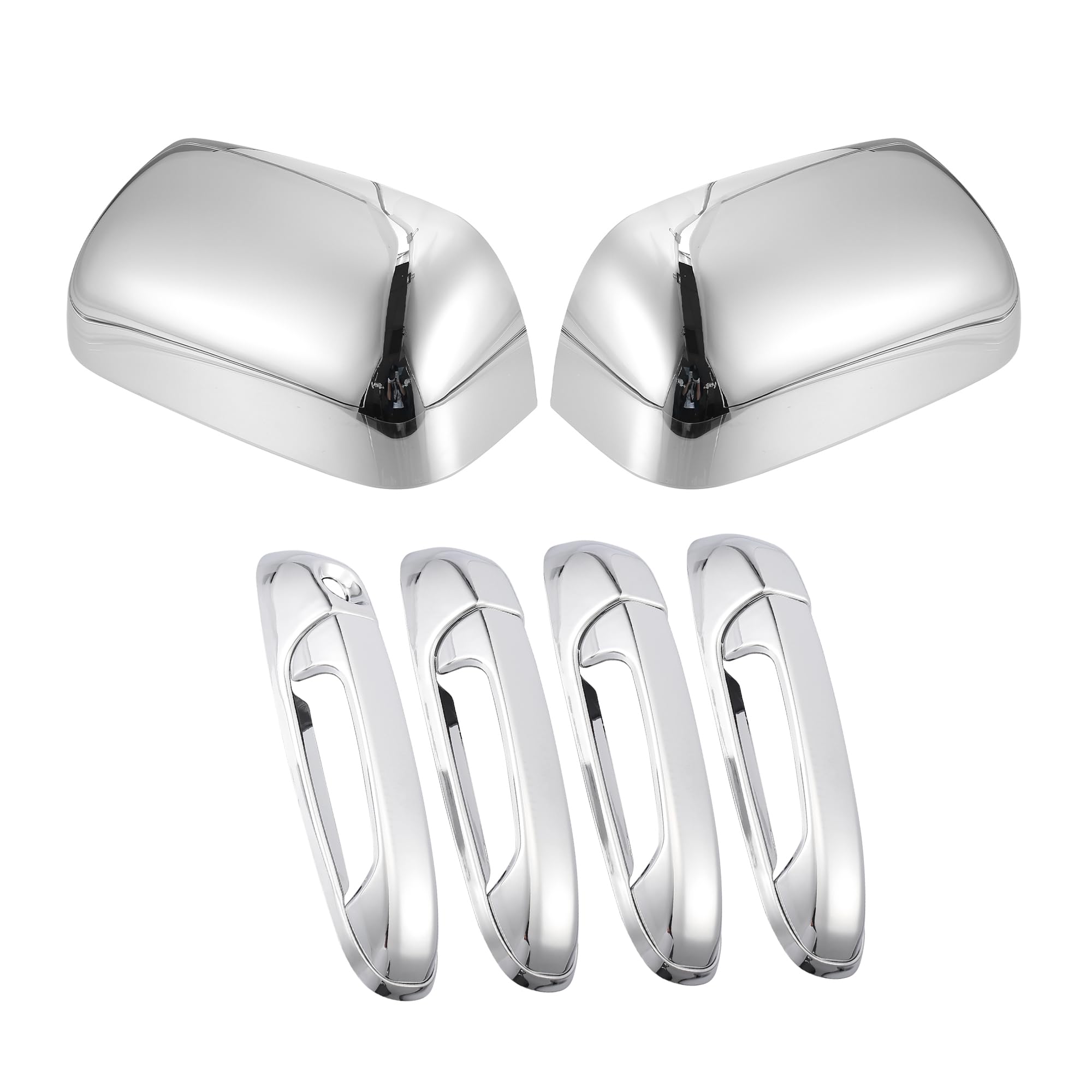 X AUTOHAUX Automotive Exterior Door Handle Covers Rearview Mirror Cover Compatible for Ram 1500 2500 3500 2002-2008 Door Handle Protector with Side