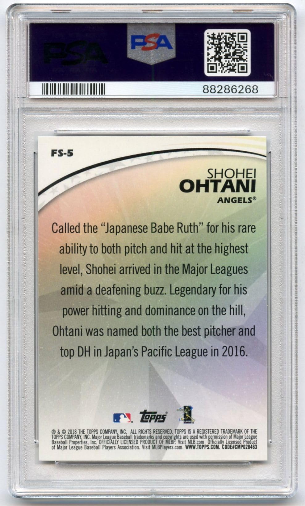 Amazon | ［PSA鑑定カード］ PSA 7 NM 大谷翔平 2018 トップス Future