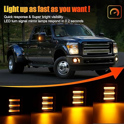 Miniatura 3 de R&F Auto Switchback - Lámpara LED de espejo lateral para F250F350F450F550 Supber Duty 2008-2016