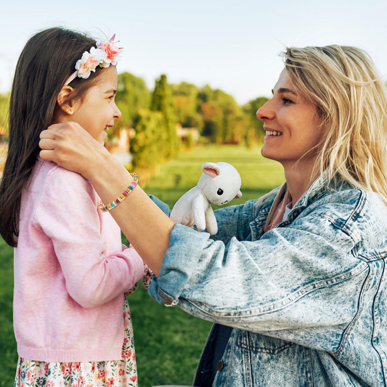 Bohemian Stack Bangle, Stackable Colorful Boho Bracelets Gemstone Beaded Bracelets Handmade Beach Jewelry Trendy Fashion Bracelets for Woman Birthday Gift Party Daily Wearing - Image 6